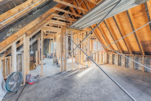 view of attic