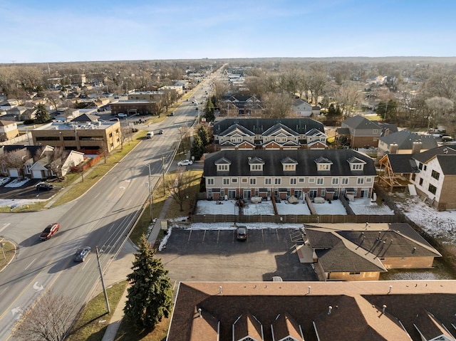 aerial view with a residential view