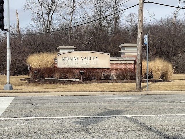 view of community sign