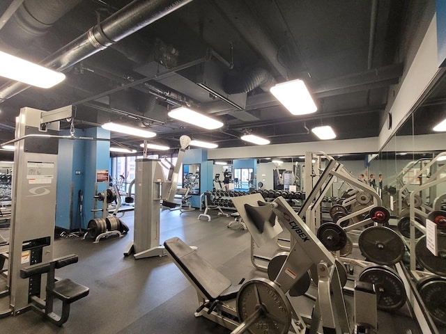 view of workout area