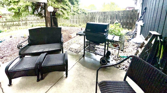 view of patio / terrace with a fenced backyard