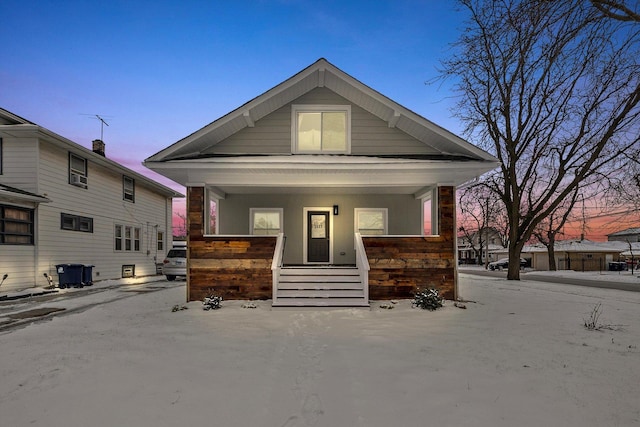 view of front of house with covered porch