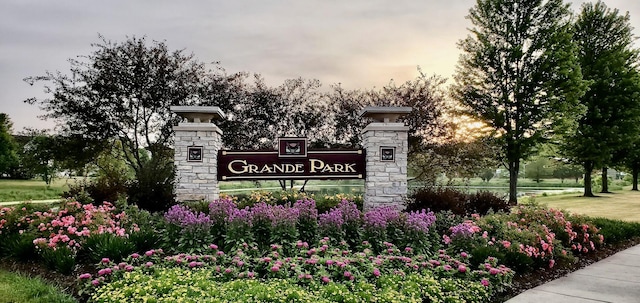 view of community sign