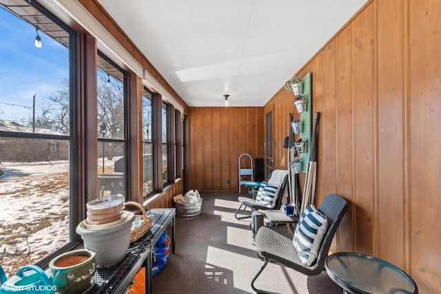 view of sunroom