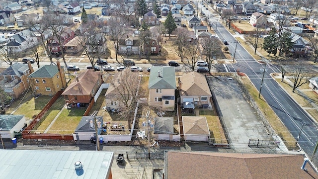 drone / aerial view with a residential view