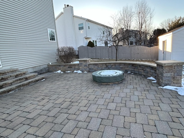 view of patio with fence