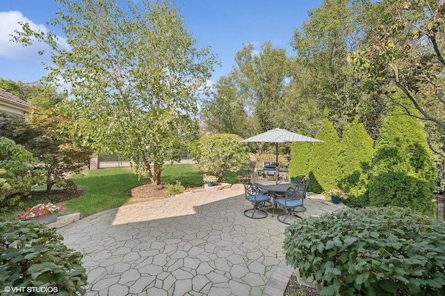 view of patio / terrace with fence