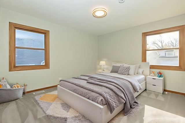 bedroom with baseboards