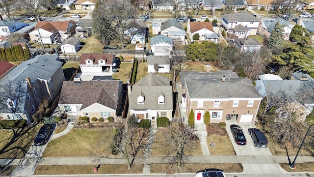 drone / aerial view with a residential view