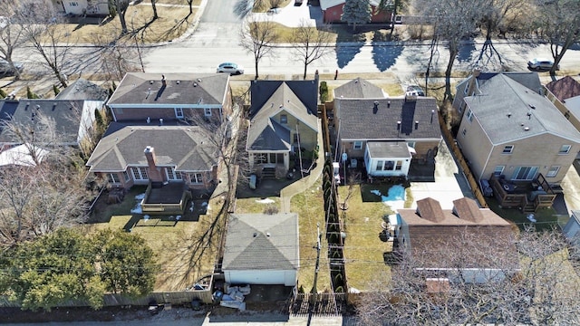 birds eye view of property featuring a residential view