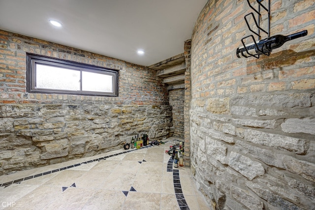 bathroom with recessed lighting