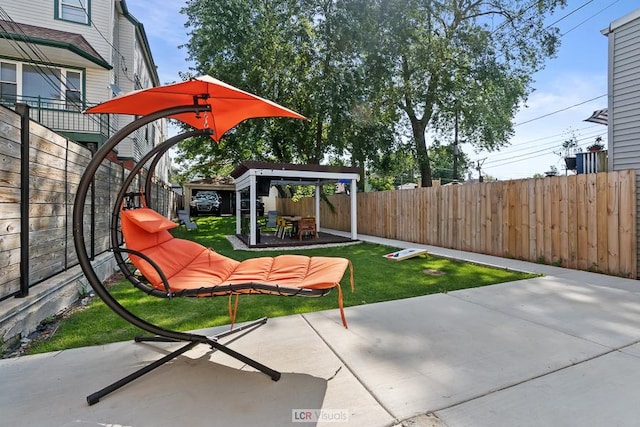 view of patio / terrace with a fenced backyard