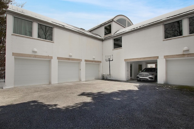 exterior space featuring a garage