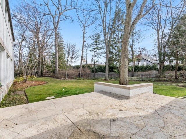 view of patio with a fenced backyard