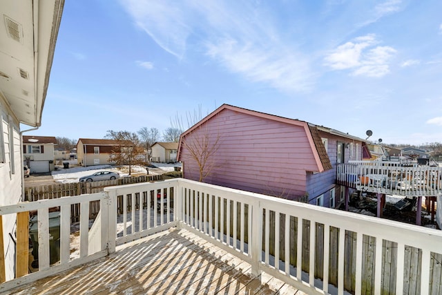 deck featuring a residential view