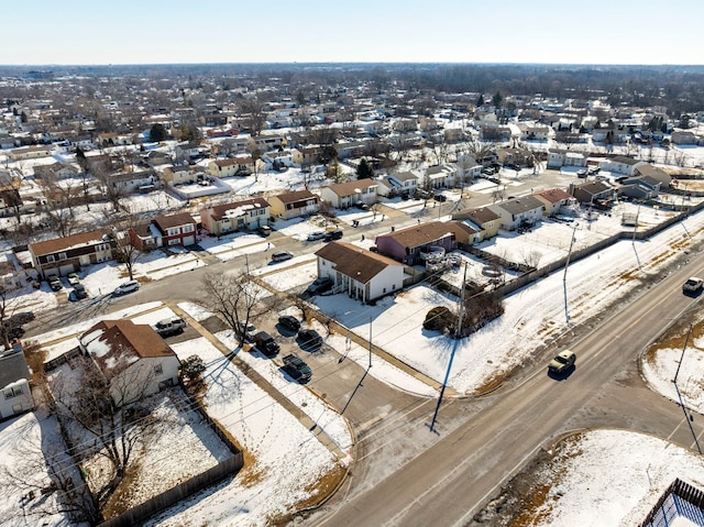 bird's eye view with a residential view