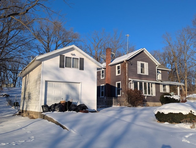 view of front of property with a chimney