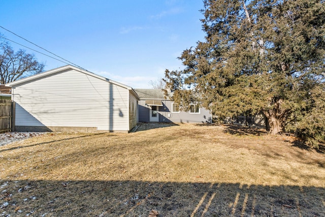 exterior space with a lawn