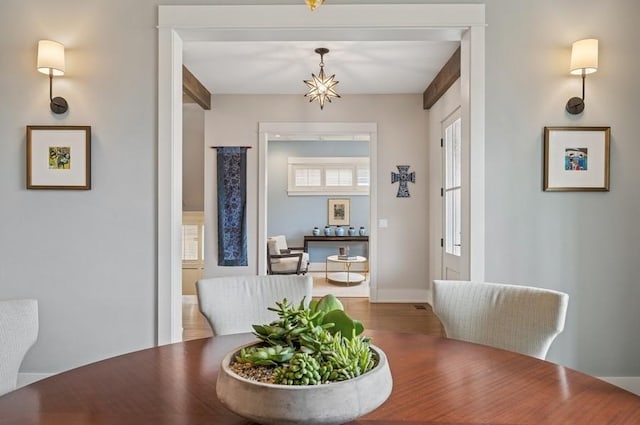 dining room featuring wood finished floors