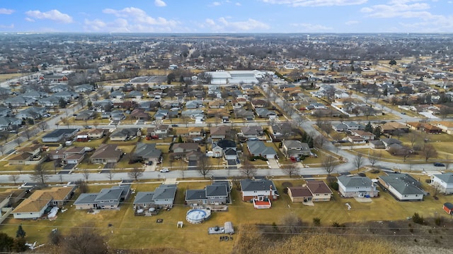 aerial view featuring a residential view