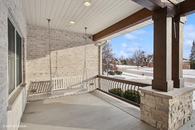 view of patio / terrace with a porch