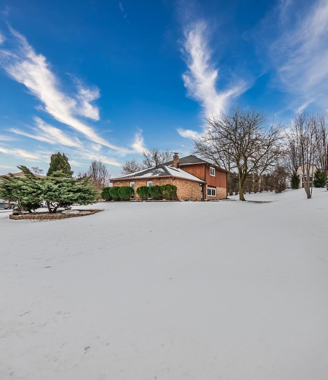 view of snowy yard