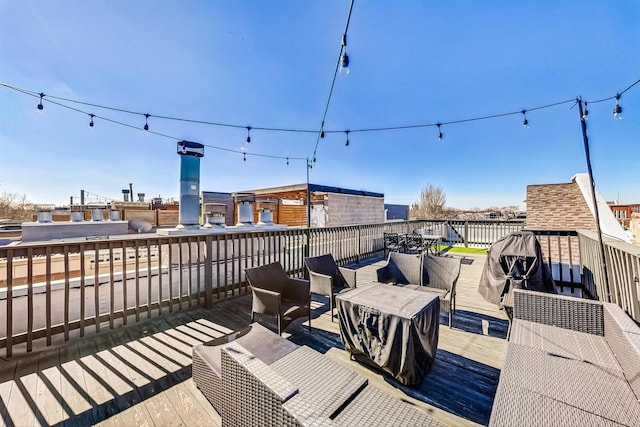 view of patio with an outdoor living space