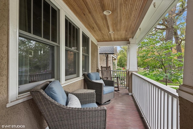 balcony with covered porch