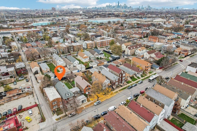 bird's eye view featuring a view of city