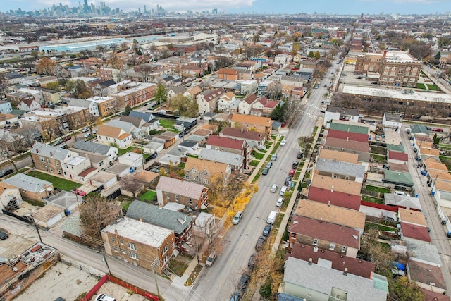 drone / aerial view featuring a view of city