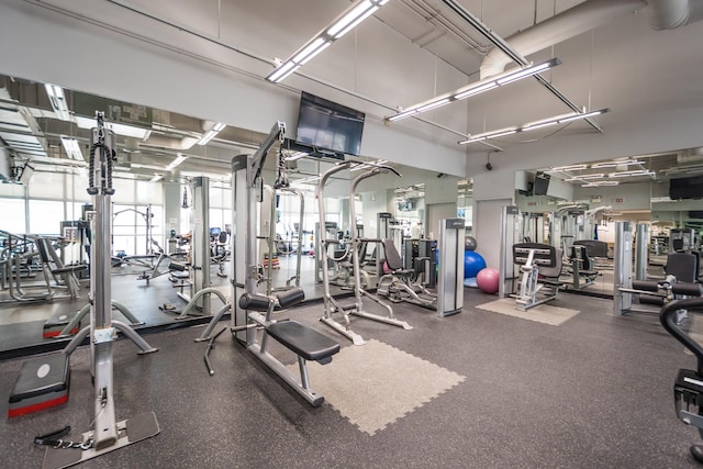 view of gym