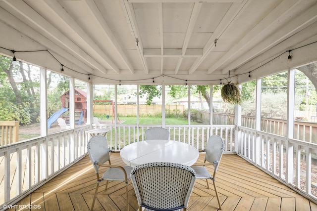 view of sunroom / solarium