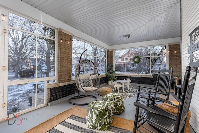 view of sunroom