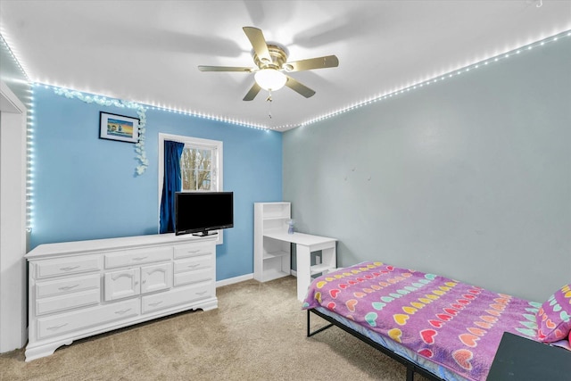 1695 Willowdale Dr, Saint Joseph, IL 61873 - bedroom featuring ceiling fan and light colored carpet