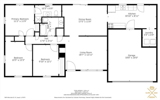 1695 Willowdale Dr, Saint Joseph, IL 61873 - floor plan