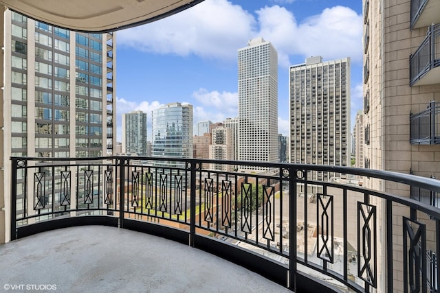 balcony with a city view