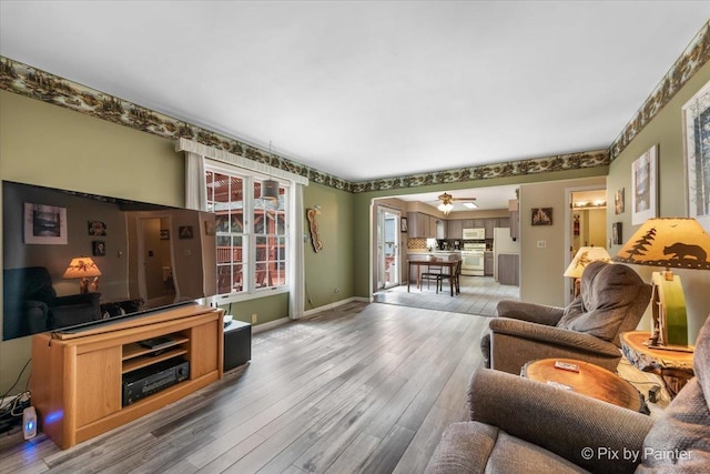 631 Alice Ct, Elgin, IL 60123 - living area with wood finished floors and baseboards