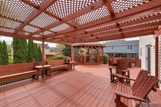 631 Alice Ct, Elgin, IL 60123 - wooden deck with a pergola