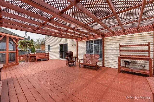 631 Alice Ct, Elgin, IL 60123 - deck featuring a pergola