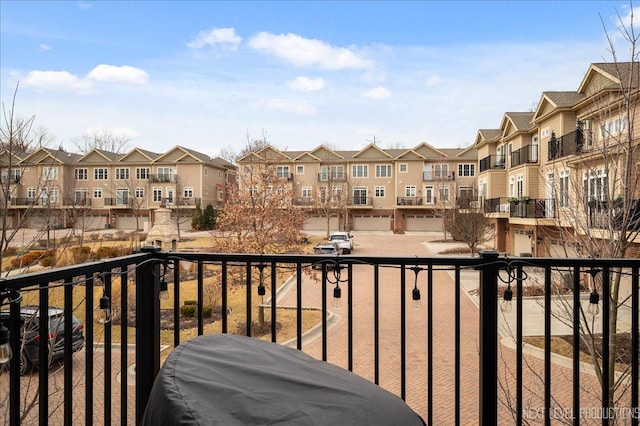 balcony featuring a residential view