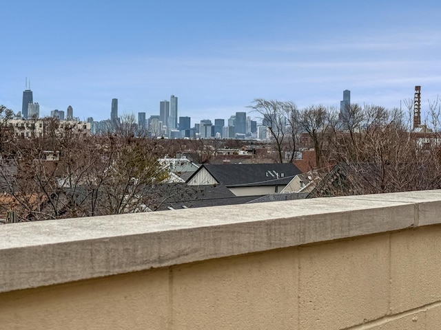 balcony with a view of city