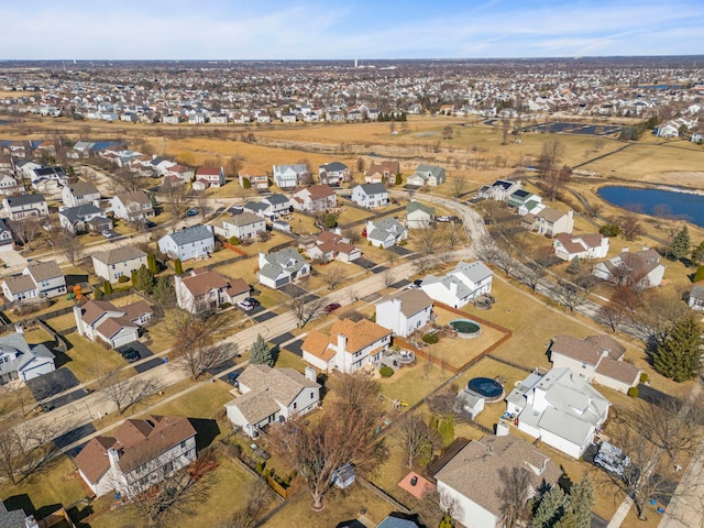 aerial view with a residential view