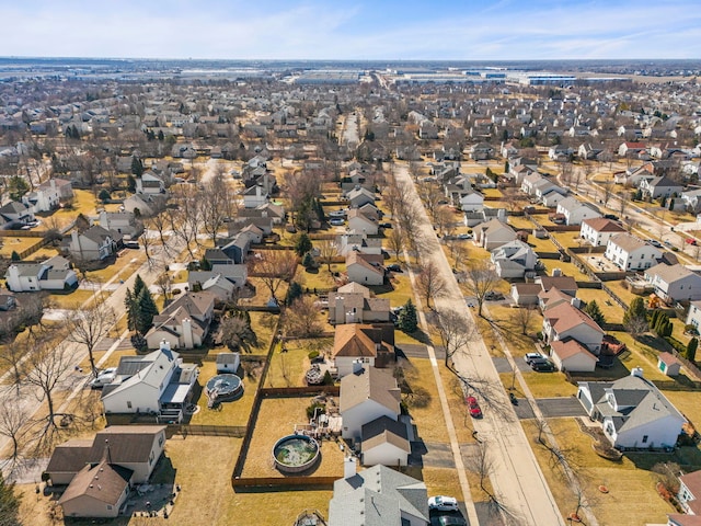 bird's eye view featuring a residential view