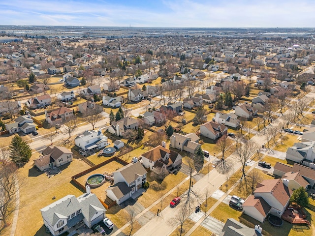 aerial view featuring a residential view