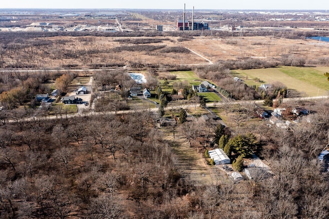 aerial view featuring a rural view