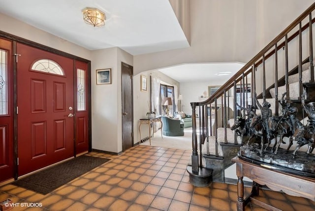 entryway featuring stairway