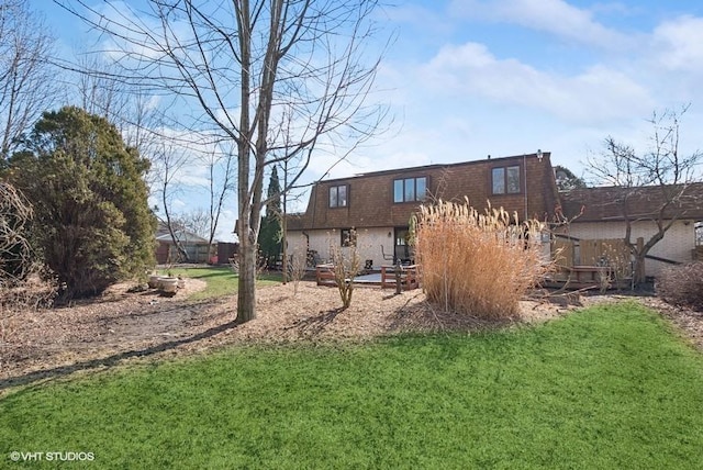 view of yard with a patio area and fence