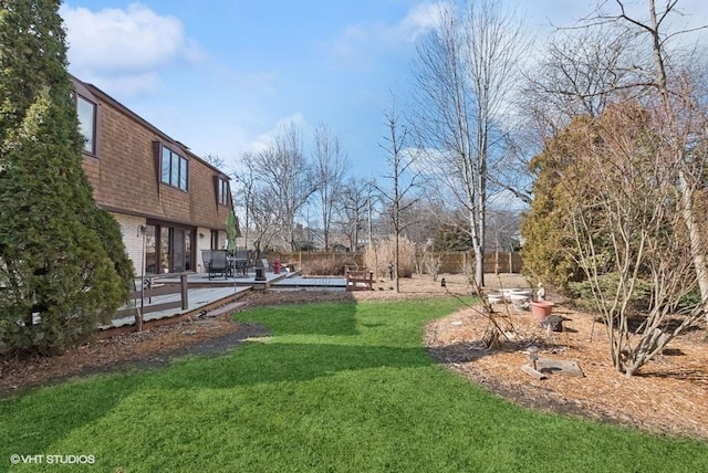 view of yard with a patio area