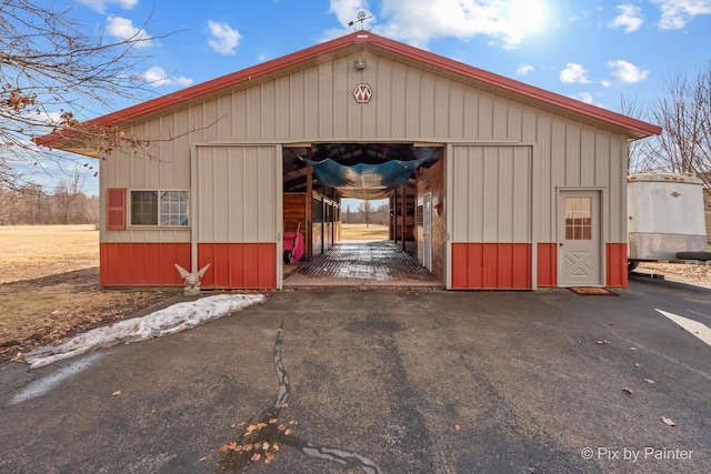 view of horse barn