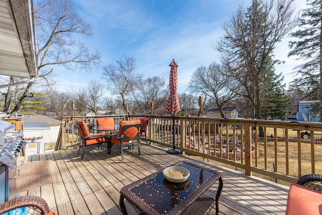 view of wooden terrace